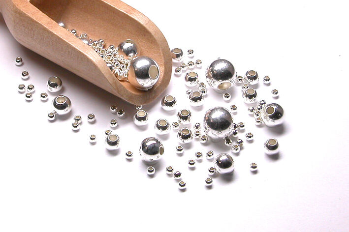 Kugeln 925/ Sterling Silber in 2mm, 2,5mm, 3mm, 4mm, 5mm, 6mm + Vergoldet